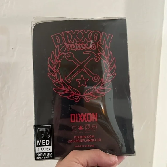 Dixxon Flannel Premium Boxer Briefs Red Black Traditional Tattoo Floral 2 L - Picture 2 of 3